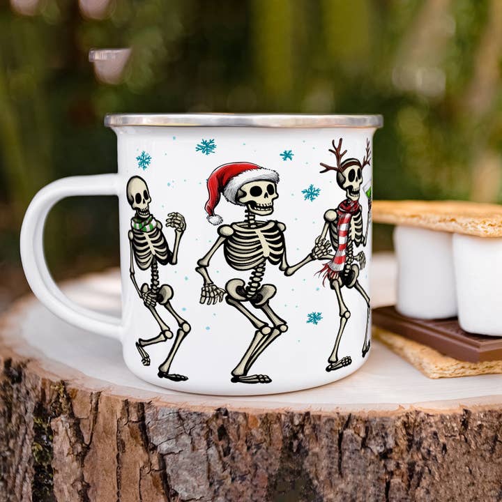 Loftipop - Wholesale Coffee Mug - Christmas Skeletons Camp Mug, Fun Festive Holiday Gifts3