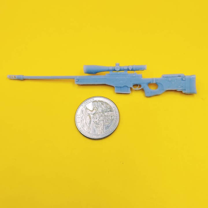 The Scale Grail - Wholesale Decorative Figurine - AWP / AWM Sniper Rifle in 6 inch 1:12 scale Action Figure Accessory, Realistic Miniature Gun,1
