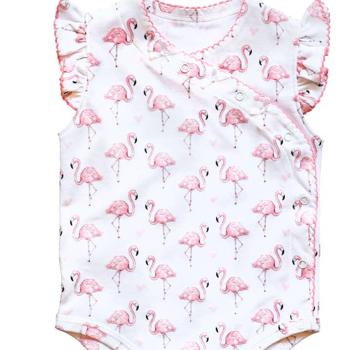 Pink Flamingo Onesie for wholesale by Pineapple Sunshine