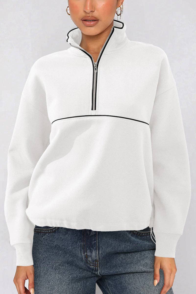 Mccolin - Wholesale Sweatshirt - Women's - Quarter-Zip Casual Sweatshirt2