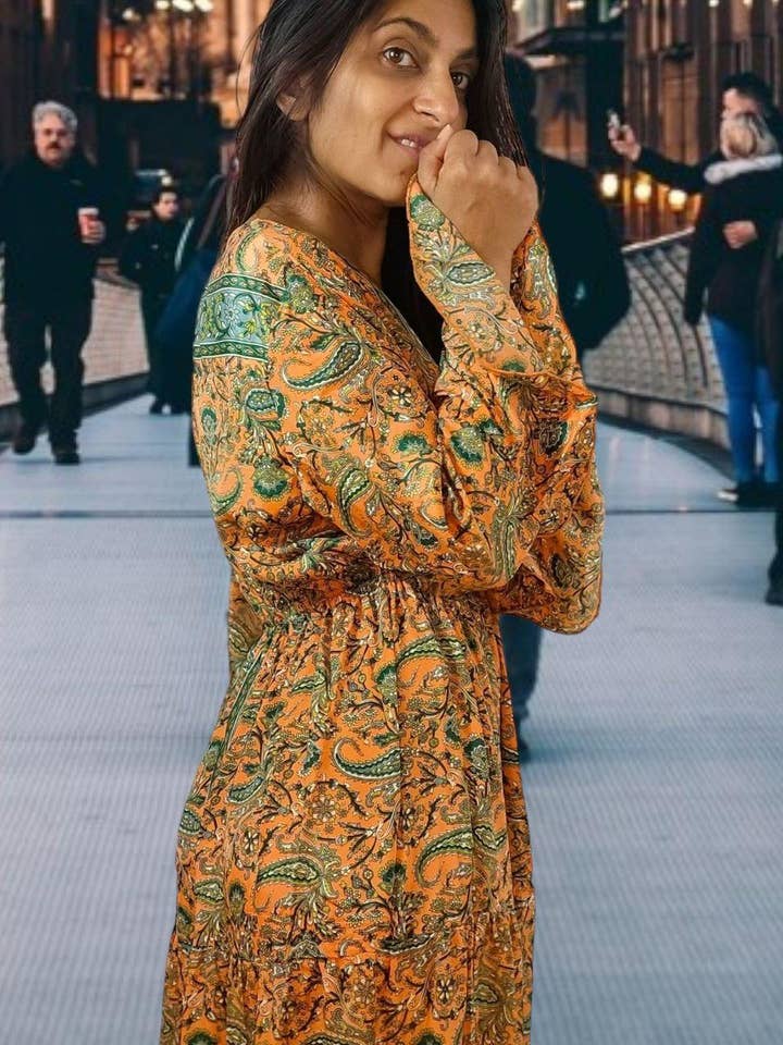 Nola by bijusol - Wholesale Dress - Women's - Anima Orange Dress5