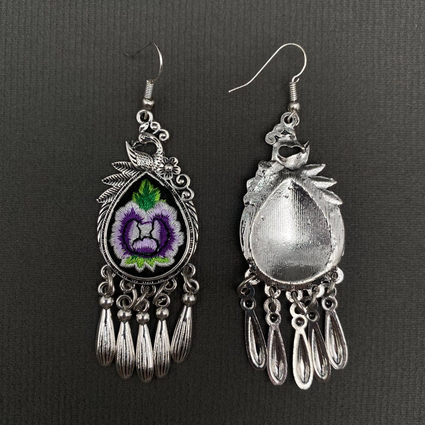 Mio Queena – wholesale Dangle earrings – Multi-style Vintage Woven Flower Pattern Ethnic Style Earrings30