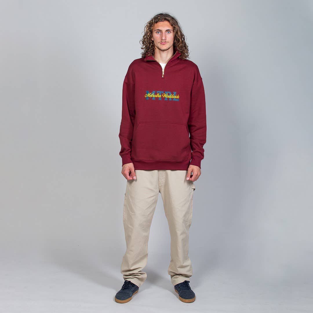 Metralha Worldwide - Vente Sweat-shirt – unisexe - PULL À FERMETURE ÉCLAIR 1/4 METRALHA WORLDWIDE (bordeaux)4