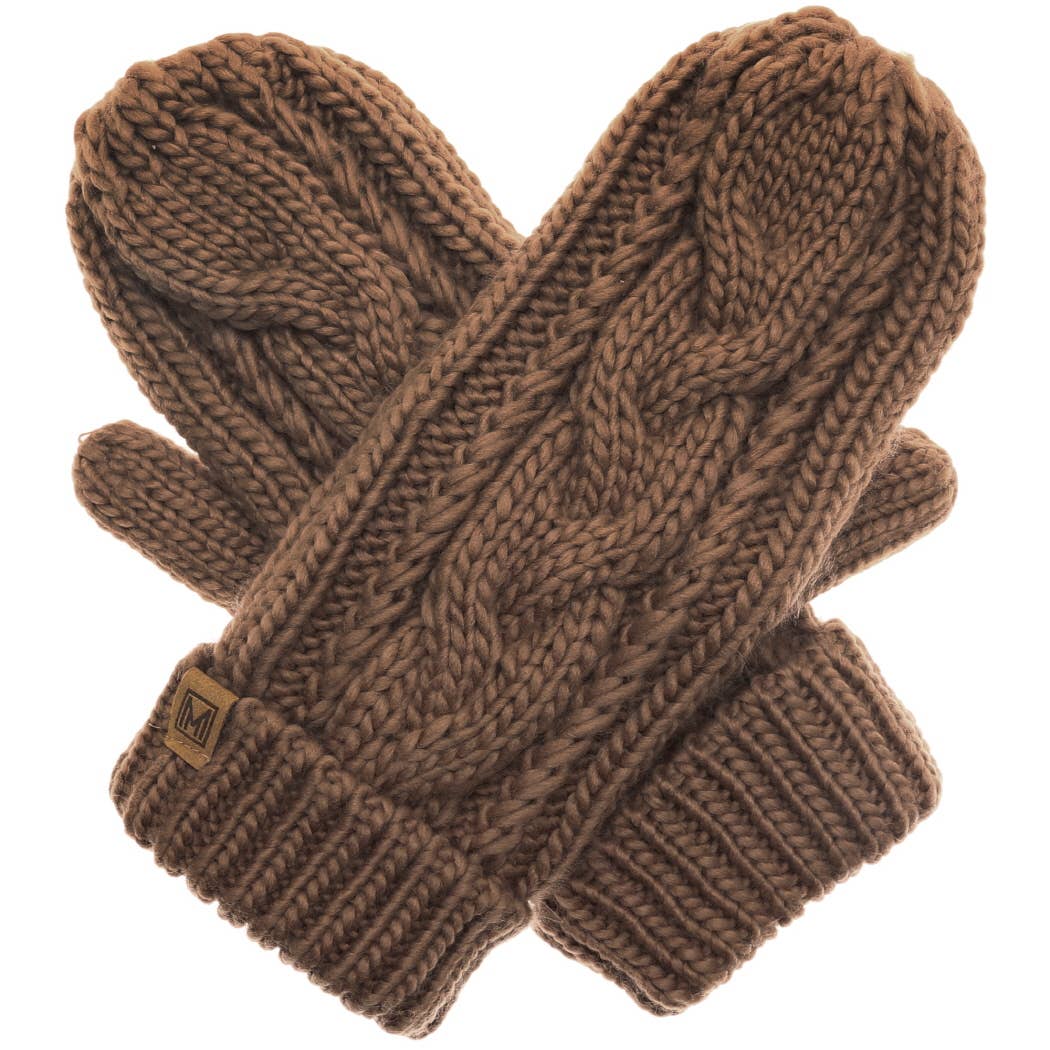 Fashion City - Wholesale Mittens - Women's - Winter Gloves Cable Knit Mittens with Fleece Lined9
