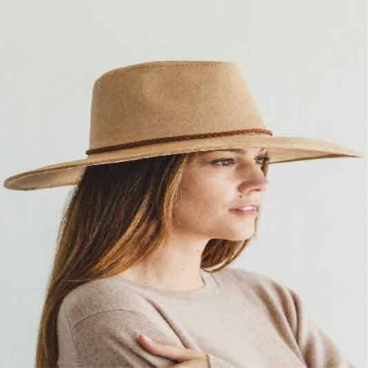 Queens INC - Wholesale Fedora - Women's - Best seller Fashion Classic Wide Brim Suede Primium  Hat Wid31
