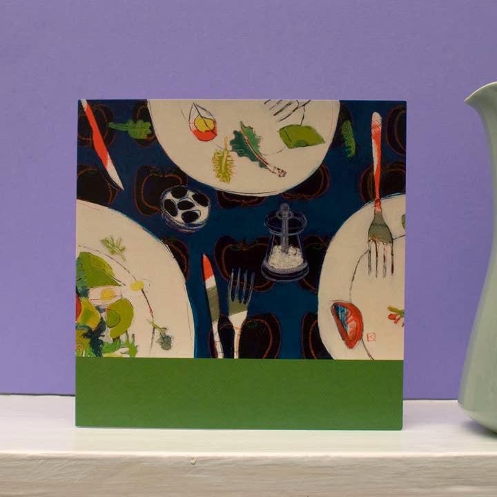 Kate Lowe Recipe Card, Blank Inside, Grilled Asparagus Salad for wholesale by Hayletts Contemporary Fine Art