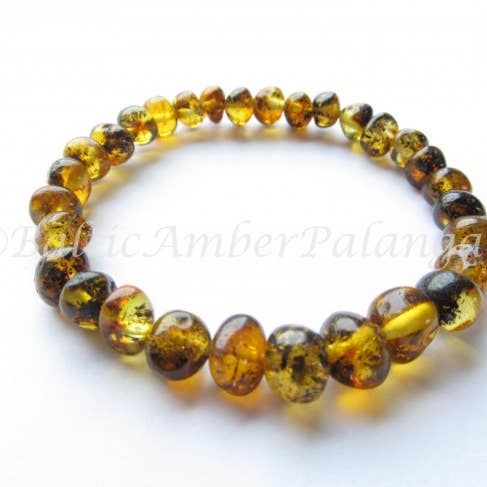Bracciale in Ambra Baltica di Colore Verde per la vendita all'ingrosso da parte di Baltic Amber Palanga