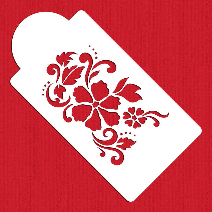 Estêncil de Bolo Explosão Floral Tier 1 por atacado de Designer Stencils