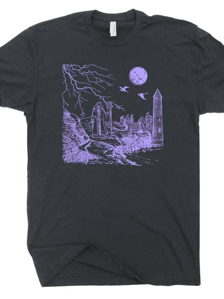 Shirtmandude Co - Wholesale Screen Printed T-Shirt - Unisex - Wizard T Shirt Magical RPG Warlock Witchy Shirt Retro D&D T1