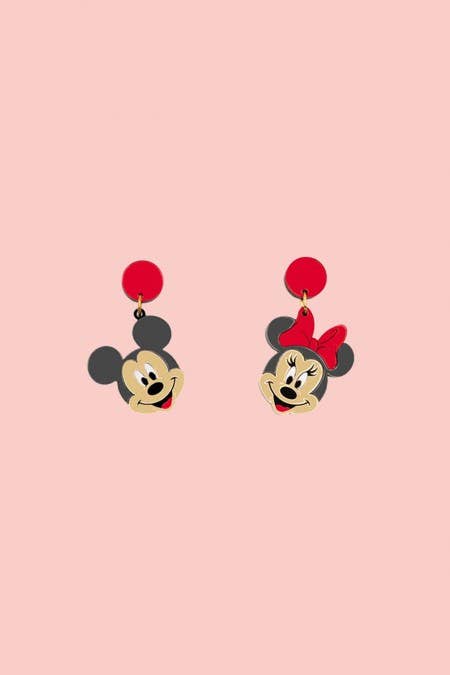Marronynegro - Venta al por mayor Pendientes colgantes - Pendientes Metacrilato Mickey + Minnie