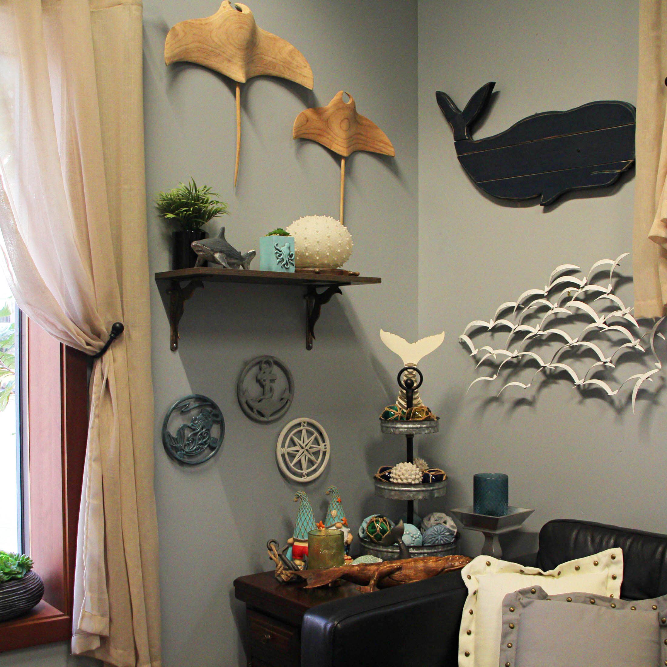 Zeckos - Venta al por mayor Salvamanteles - Juego de 3 salvamanteles de cocina de diseño náutico de hierro fundido4