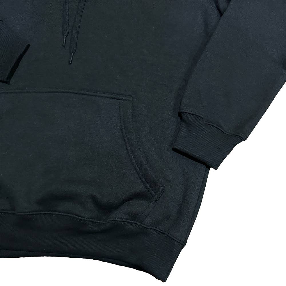 Factory Blanks – Hoodie – Unissexo por atacado – HOODIE PRETO 300GSM ALGODÃO POLIÉSTER FELPA - APENAS PARA O CANADÁ9