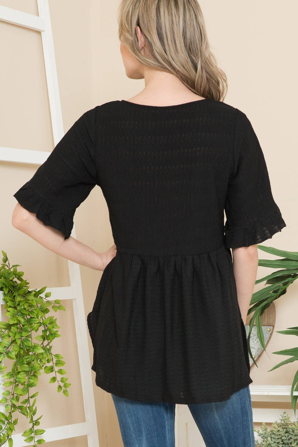 Orange Farm Clothing - Vendita all'ingrosso Tunica - Donna - Top Tunica Testurizzato5