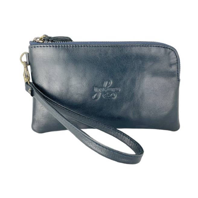 Lederen portemonnee/handtas marineblauw voor wholesale door Opakuma