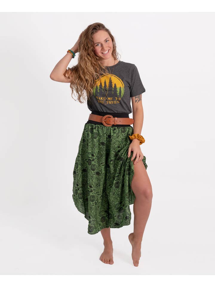 Soul Flower - Wholesale Screen Printed T-Shirt - Women's - Take Me To The Trees Heathered T-Shirt - Unisex Outdoor Tee1