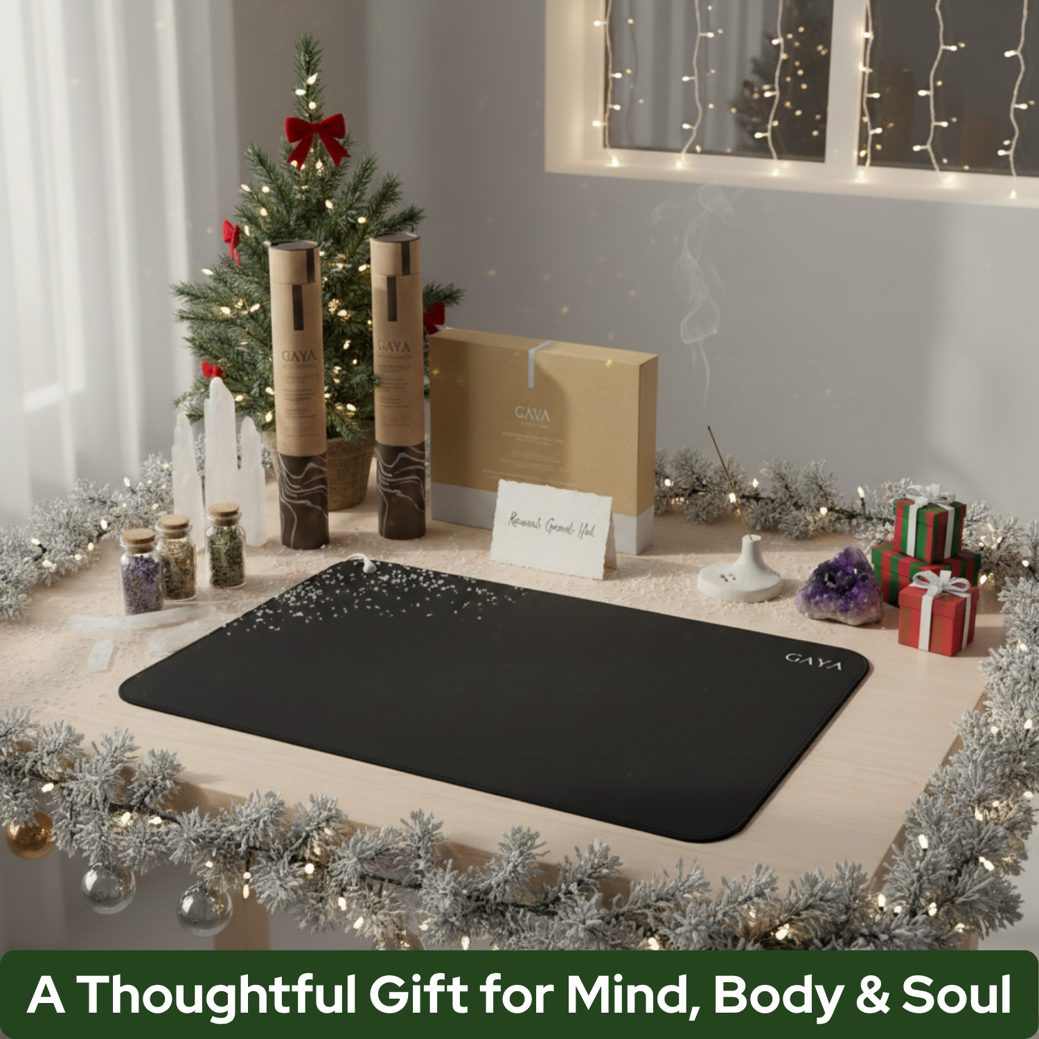 GAYA - Vendita all'ingrosso Tappetini da yoga - Tappetino di messa a terra - Migliora il sonno e riduce l'infiammazione, Nero1