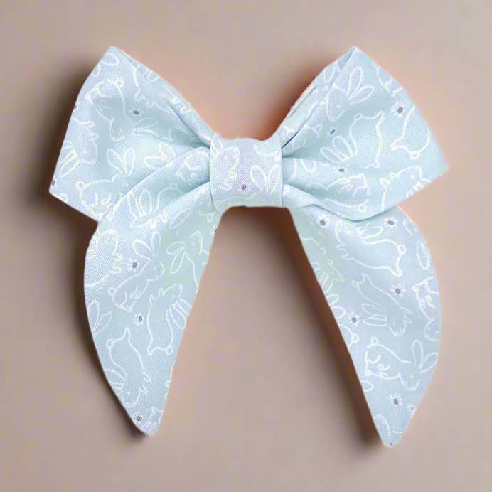 Easter mint green bunnies dog sailor bow spring accessory for wholesale by doggish