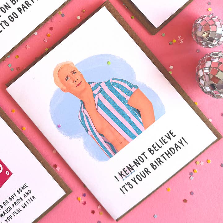 Shop Trimmings - Venta al por mayor Tarjetas de cumpleaños - Tarjeta de cumpleaños de Barbie Movie I Ken-Not Believe It's Your Birthday2