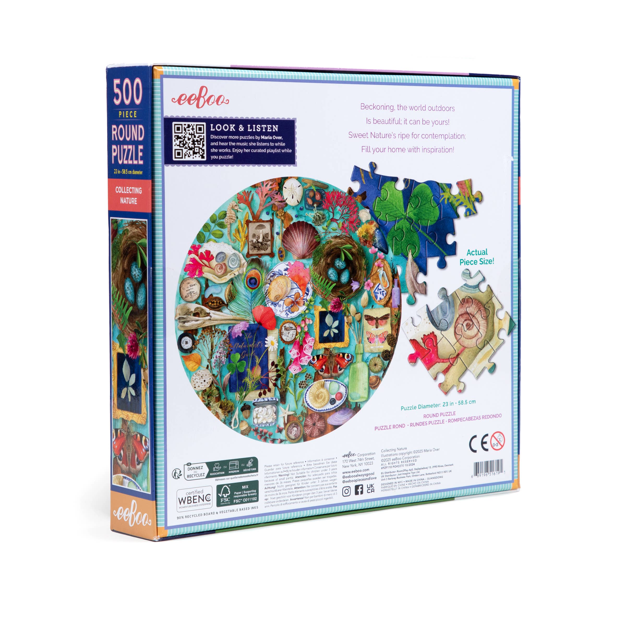 eeBoo - Wholesale Puzzle - Adult - Collecting Nature 500 Piece Round Puzzle1