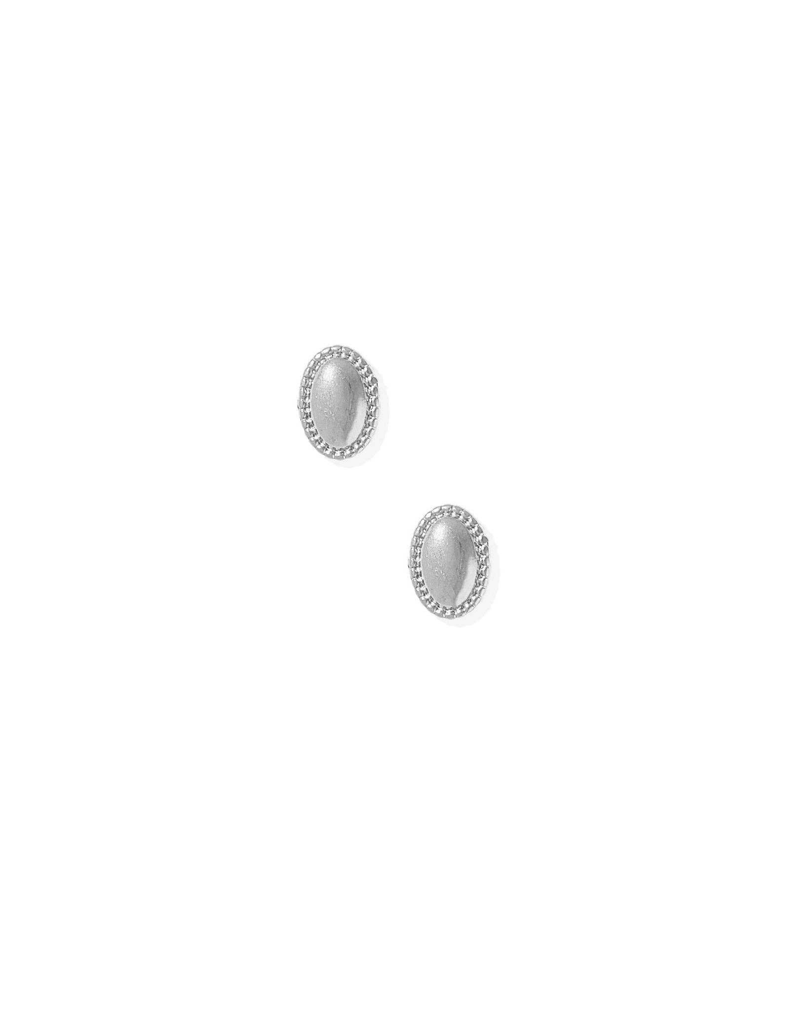 LINNY CO - Wholesale Stud/Post Earrings - Screwback Stud Earrings - Drew Oval Silver2