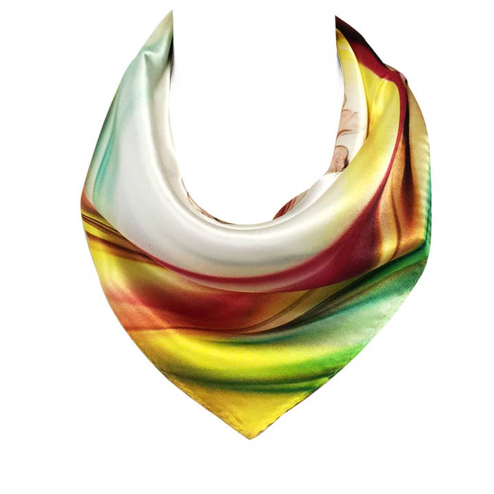 Wrapables 100% Charmeuse Silk Square Scarf Neckerchief for wholesale by Wrapables.com
