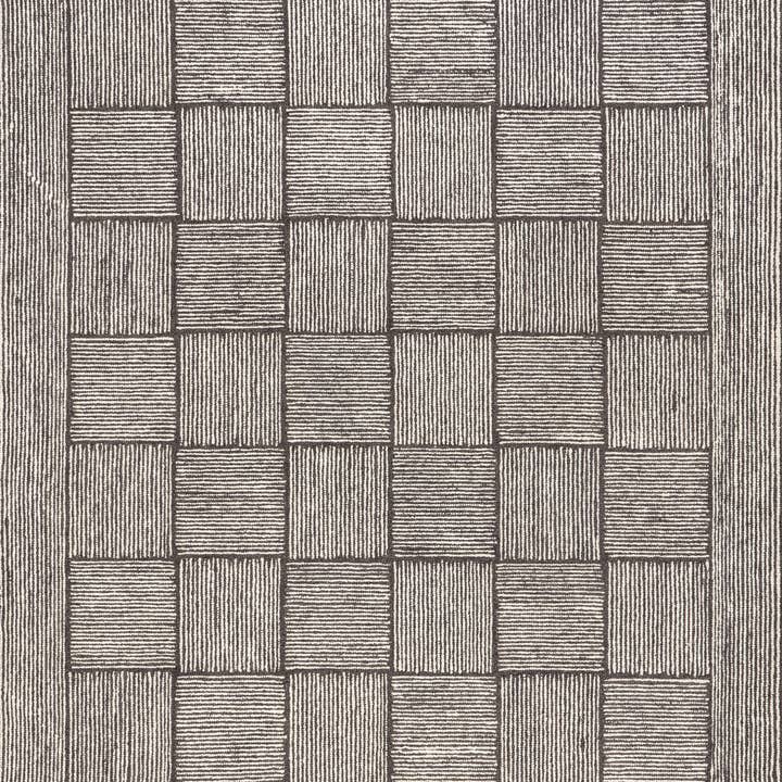 Dark Brown Milo Tiled Wool Area Rug for wholesale on Faire