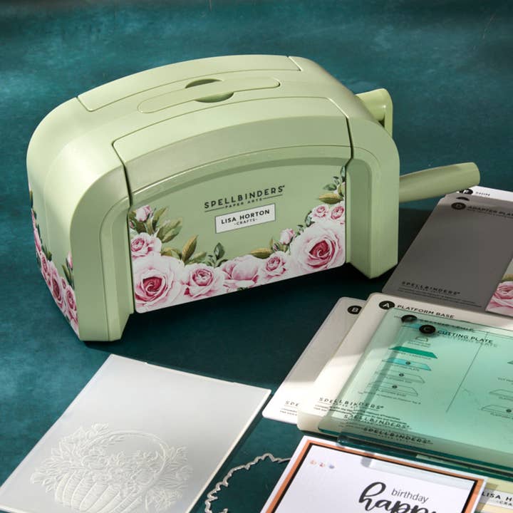Lisa Horton Crafts Special Edition Sage Green Platinum SIX Die Cutting & Embossing Machine for wholesale by Hero Arts + Spellbinders Wholesale
