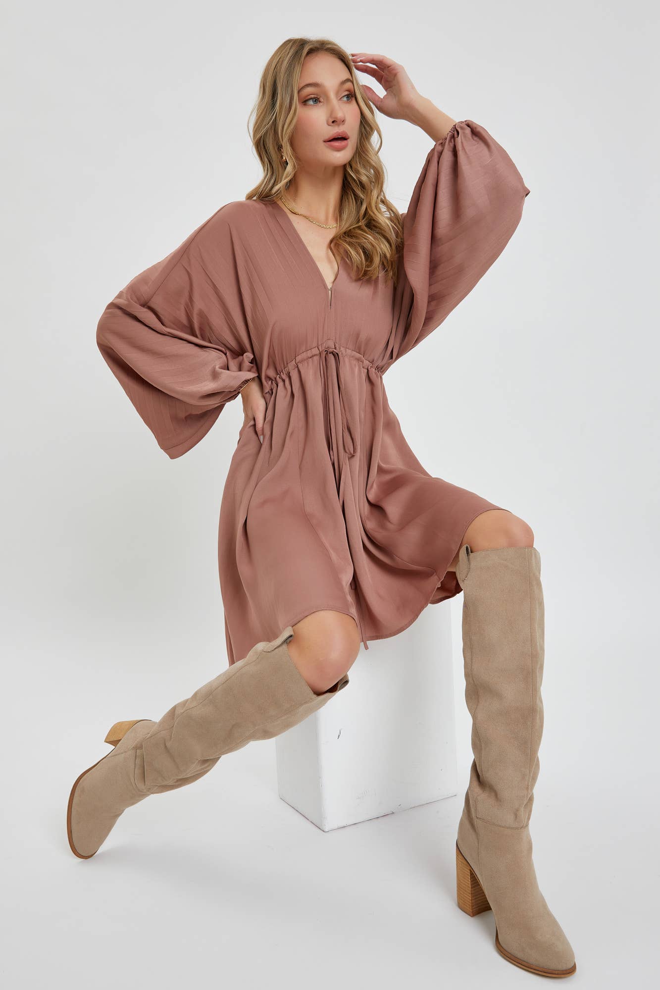 Sweet Lovely by Jen – Engroshandel Kjole - Dame – SATIN MINI KJOLE12