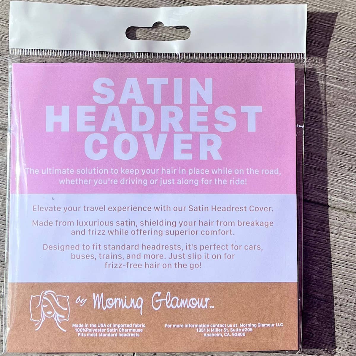 Morning Glamour - Wholesale Travel Set -  Satin Headrest Cover for your Car5