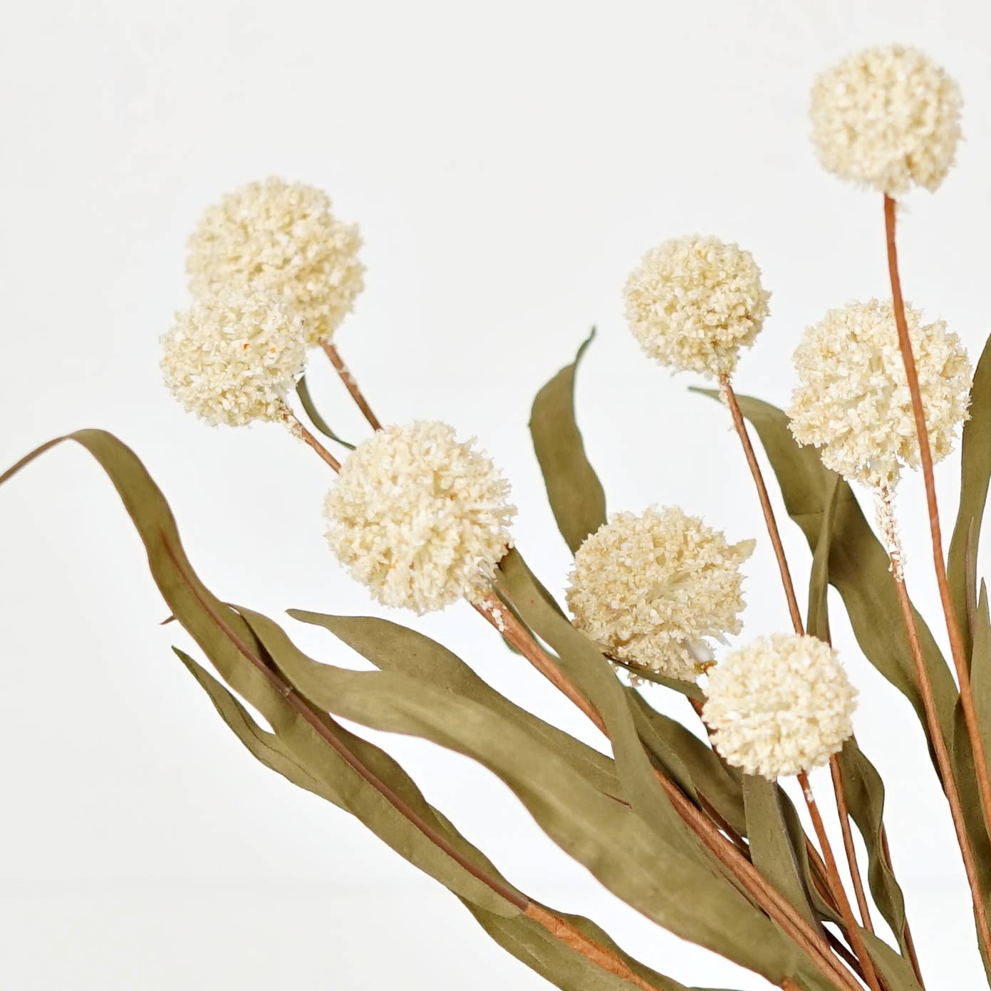 Holiday Depot Inc. - Wholesale Artificial Flowers - 530386- 20in Spray-Cream-Country Thistle Berry with Leave1