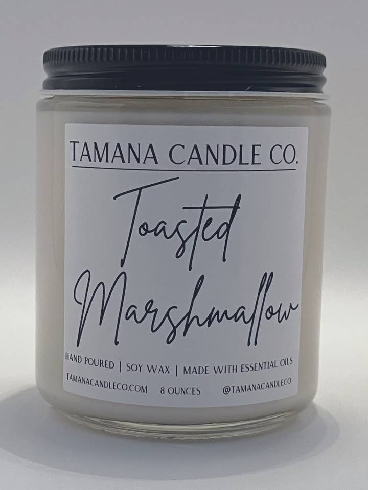 Toasted Marshmallow 8oz for wholesale by Tamana Candle Co.