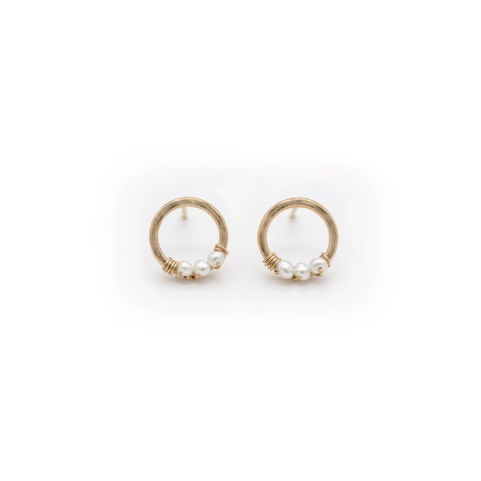 Sabina Jewelry - Wholesale Stud/Post Earrings - Pearl Halo Studs