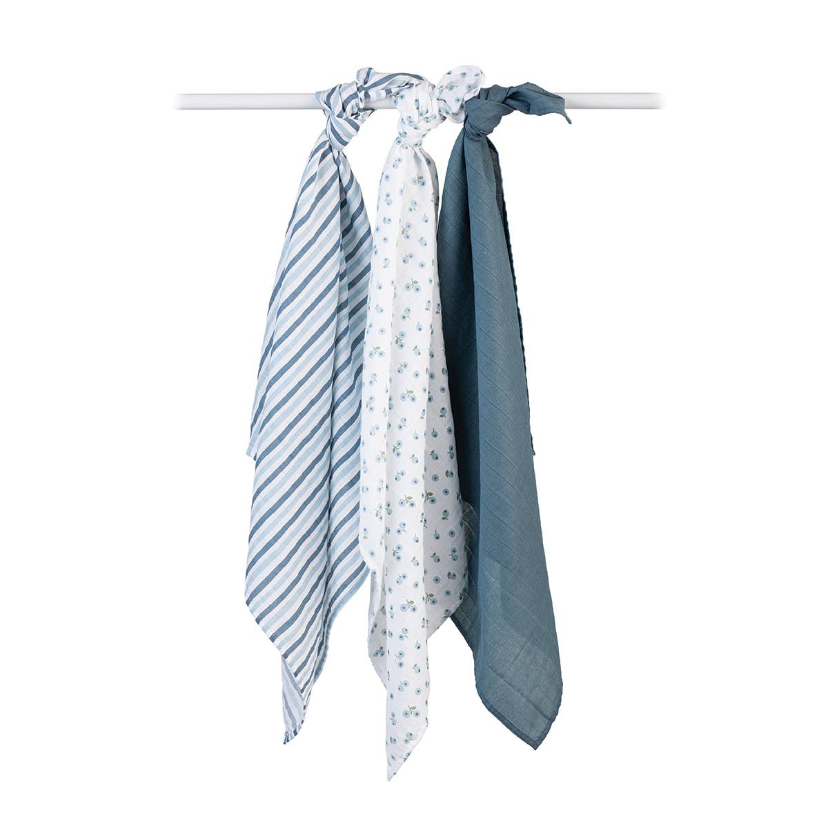 Lulujo Baby - Wholesale Receiving Blanket - Baby - 3 Pack Muslin Receiving Blankets – Blueberries3