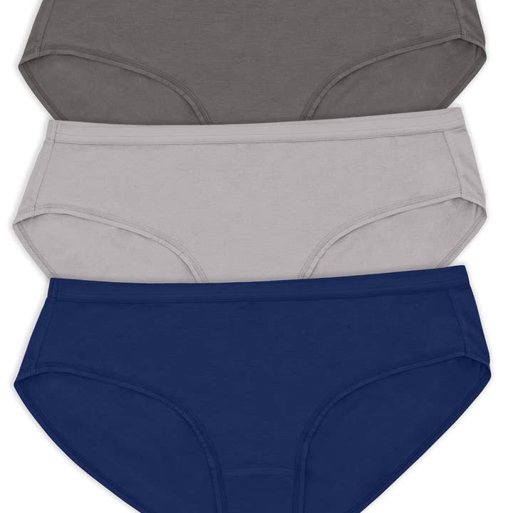 PARFAIT Cozy Hipster PP504 Cotton Like fabric Full Coverage (3 Pack) - Charcoal/Blue/Sand for wholesale by PARFAIT