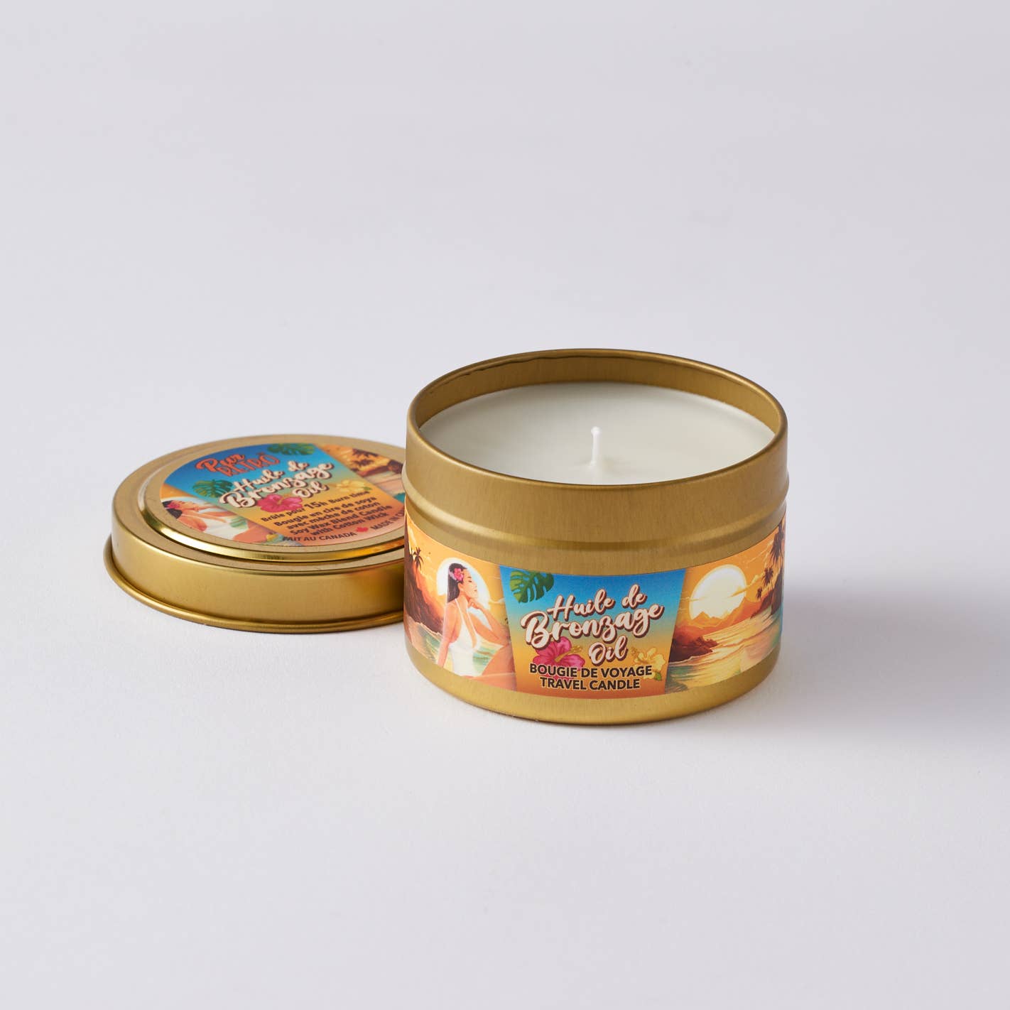 Seracon – wholesale Reseljus – Solbränningsolja Travel Tin Candle - Tropisk lycka på språng1