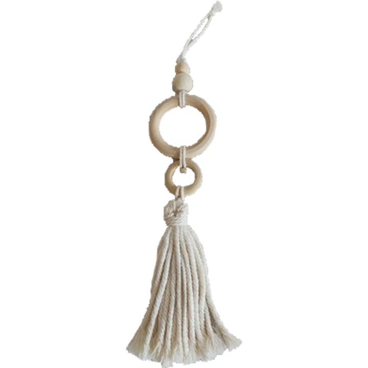 Vosteen - Wholesale Decorative Figurine - Irmi tassel fabric for hanging, L27cm, natural