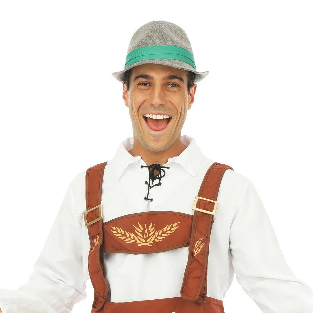 P'tit Clown - Wholesale Costume - Unisex - Bavarian Borsalino Hat - Gray1