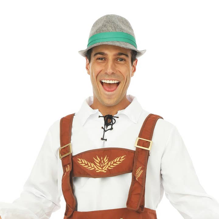 P'tit Clown - Wholesale Costume - Unisex - Bavarian Borsalino Hat - Gray1