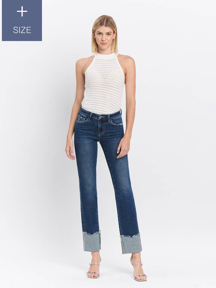 PLUS BAUCHKONTROLLE MIT MITTLERER LEIBHÖHE UND BÜNDCHEN, SCHMAL, GERADE, LV1513-P für den Großhandel von Lovervet by VERVET