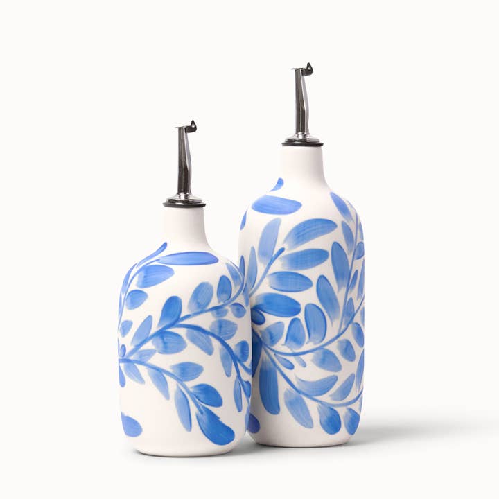 Oil / Vinegar Cruets - Cobalt Willow for wholesale by Franca