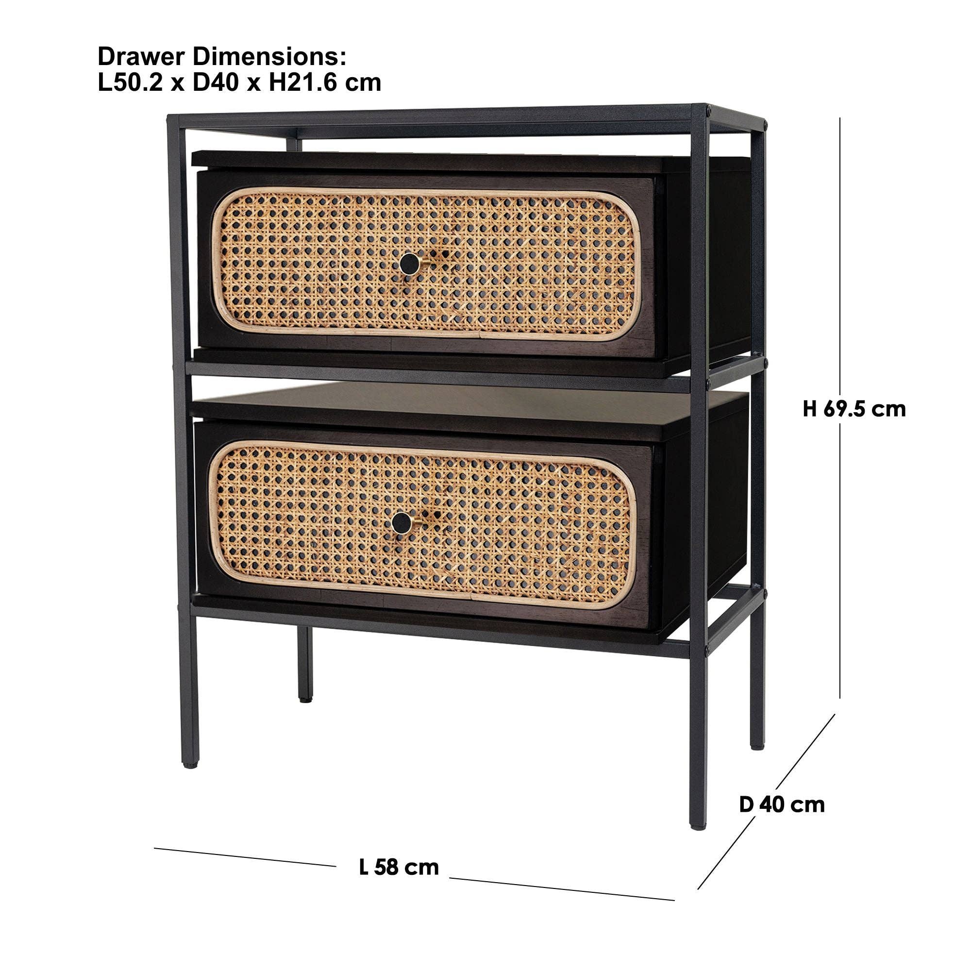 Emma's Bedroom - Wholesale Bedroom furniture - Tammy (Rattan) Bedside Table1