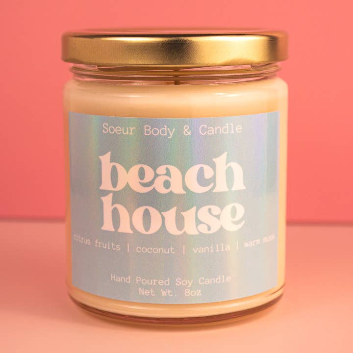 Soeur Body and Candle – Vela em jarro/copo por atacado – Vela de soja de casa de praia0