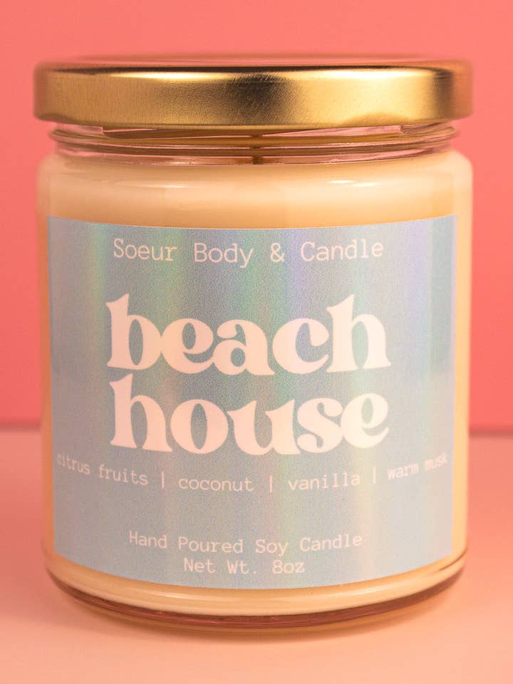 Beach House - Candela di soia per la vendita all'ingrosso da parte di Soeur Body and Candle