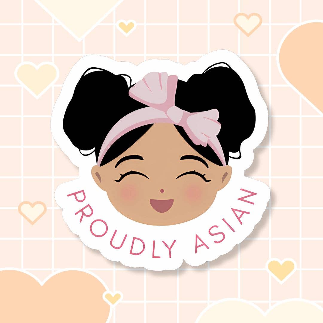 Joeydolls - Wholesale Sticker - Proudly Asian Girl Die-Cut Sticker0