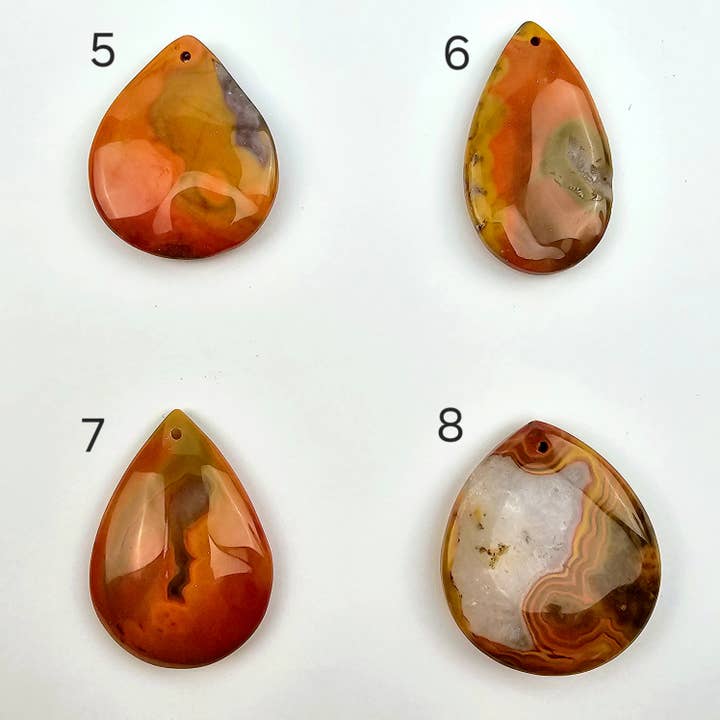Rock Paradise - Wholesale Spiritual stone/crystal - Carnelian Teardrop Crystal Pendant - You Choose1