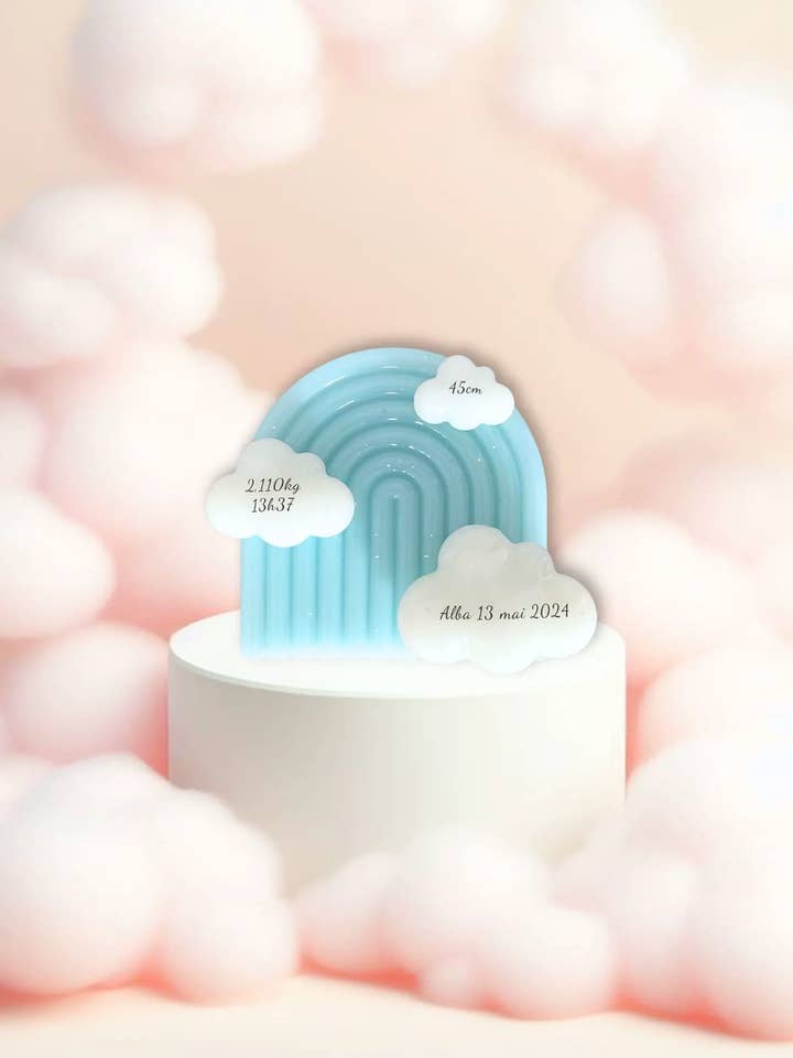 Decoração personalizada bebé arco-íris lembrança nascimento por atacado de Modani Paris