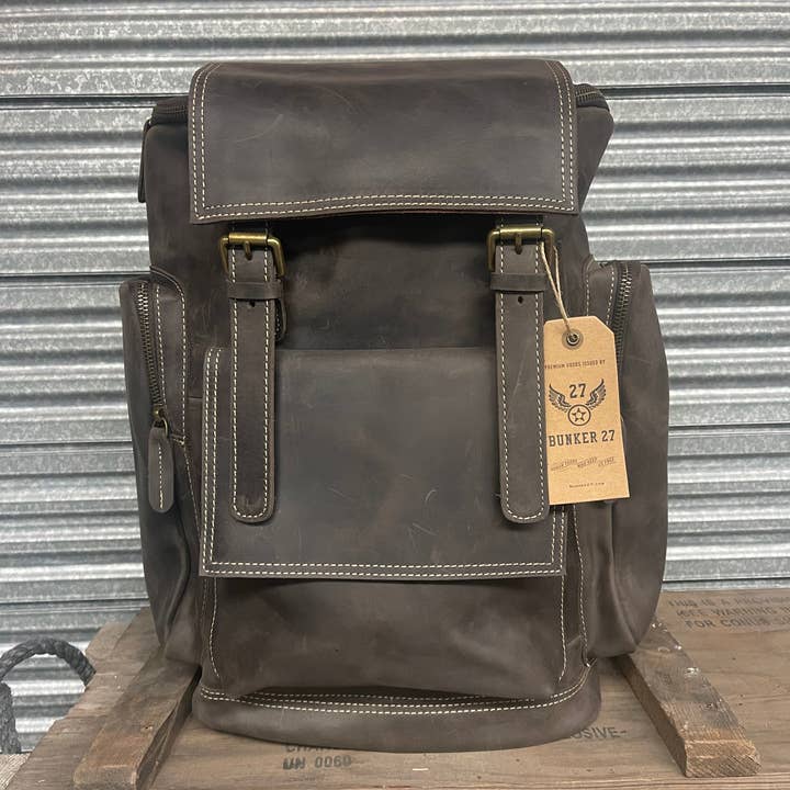 Mochila de piel para venta al por mayor de Bunker 27