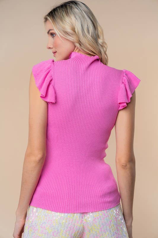 Ivoire Top en tricot uni sans manches T25047 en vente sur Faire9