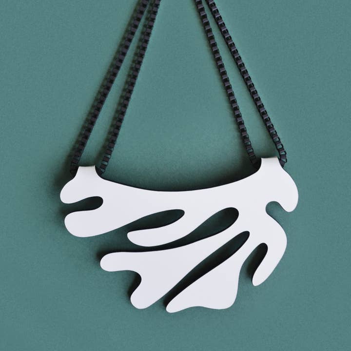 Matisse halsketting - helder wit voor wholesale door Bold Standard