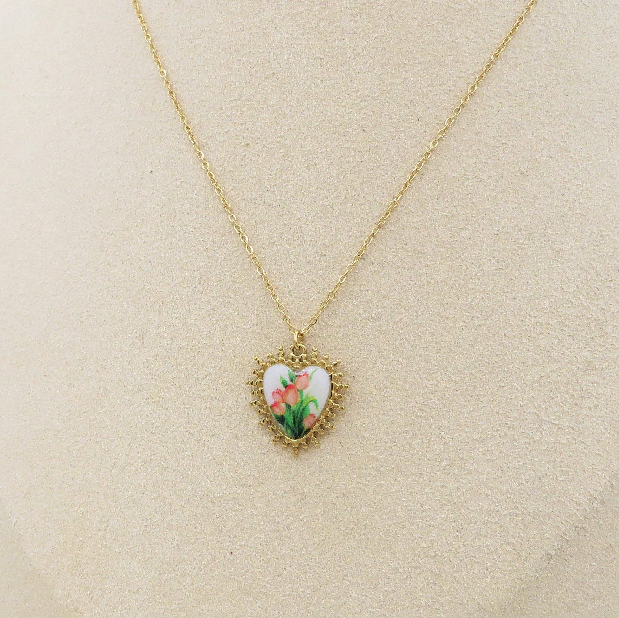 FIORI ORO FLORINE Collana Pendente con fiore - ACCIAIO INOSSIDABILE for wholesale on Faire2